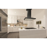 ZLINE Wooden Island Mount Range Hood in Black (KBiCC) - (KBICC30)