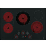 GE Profile(TM) 30" Built-In Knob Control Electric Cooktop - (PP7030DJBB)