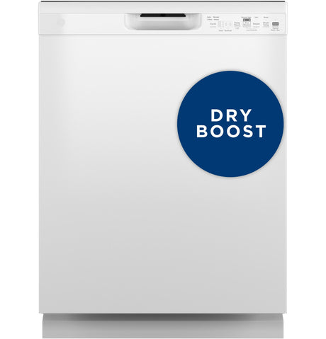 GE(R) ENERGY STAR(R) Front Control with Plastic Interior Dishwasher with Sanitize Cycle & Dry Boost - (GDF550PGRWW)