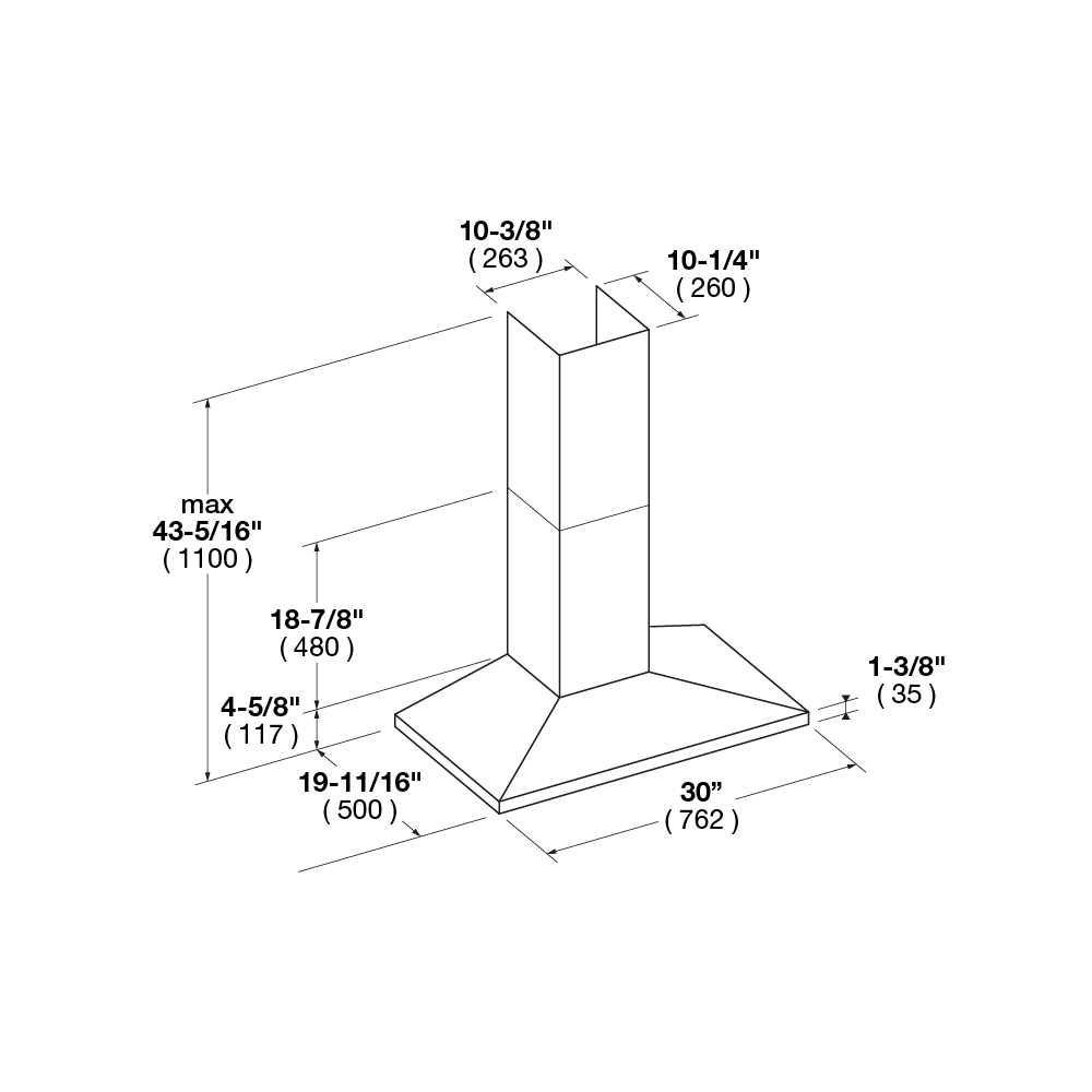 30" CHIMNEY WALL HOOD - (F4CW30S1)