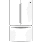 GE(R) ENERGY STAR(R) 18.6 Cu. Ft. Counter-Depth French-Door Refrigerator - (GWE19JGLWW)