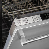 ZLINE 18 in. Compact Top Control Dishwasher with Stainless Steel Tub and Traditional Handle, 52dBa (DW-18) [Color: Stainless Steel] - (DW304H18)