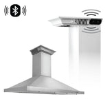 ZLINE CrownSound Ducted Vent Wall Mount Range Hood in Stainless Steel with Built-in Bluetooth Speakers (KBCRN-BT) - (KBCRNBT48)