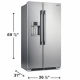 Frigidaire Professional 22.3 Cu. Ft. 36" Counter Depth Side by Side Refrigerator - (PRSC2222AF)