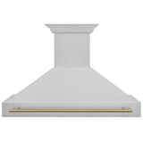 48 in. ZLINE Autograph Edition DuraSnow Stainless Steel Range Hood with DuraSnow Stainless Steel Shell (8654SNZ-48) [Color: Champagne Bronze] - (8654SNZ48CB)