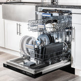 ZLINE 24" Tallac Series 3rd Rack Dishwasher with Traditional Handle, 51dBa (DWV-24) [Color: White Matte] - (DWVWM24)