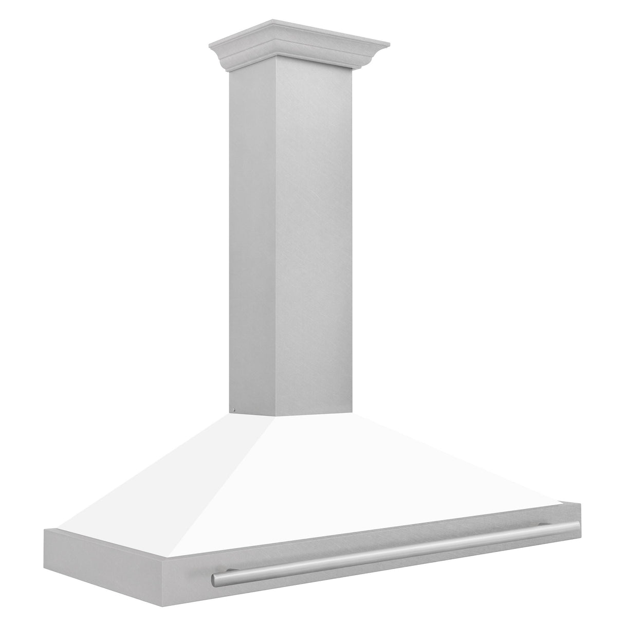 ZLINE 48 in. Convertible Fingerprint Resistant DuraSnow' Stainless Steel Range Hood with Stainless Steel Handle (KB4SNX-48) [Color: White Matte Shell] - (KB4SNXWM48)