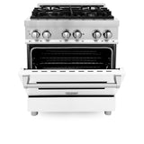 ZLINE 30 in. Dual Fuel Range with Gas Stove and Electric Oven in Stainless Steel (RA30) [Color: White Matte] - (RAWM30)