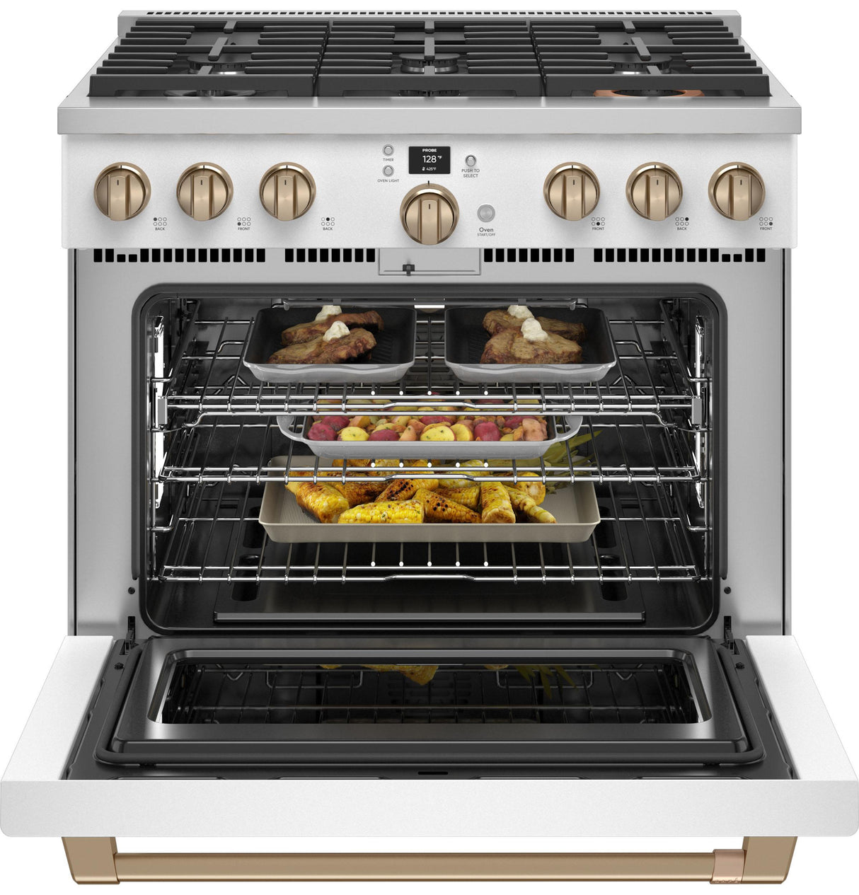 Caf(eback)(TM) 36" Smart All-Gas Commercial-Style Range with 6 Burners (Natural Gas) - (CGY366P4TW2)