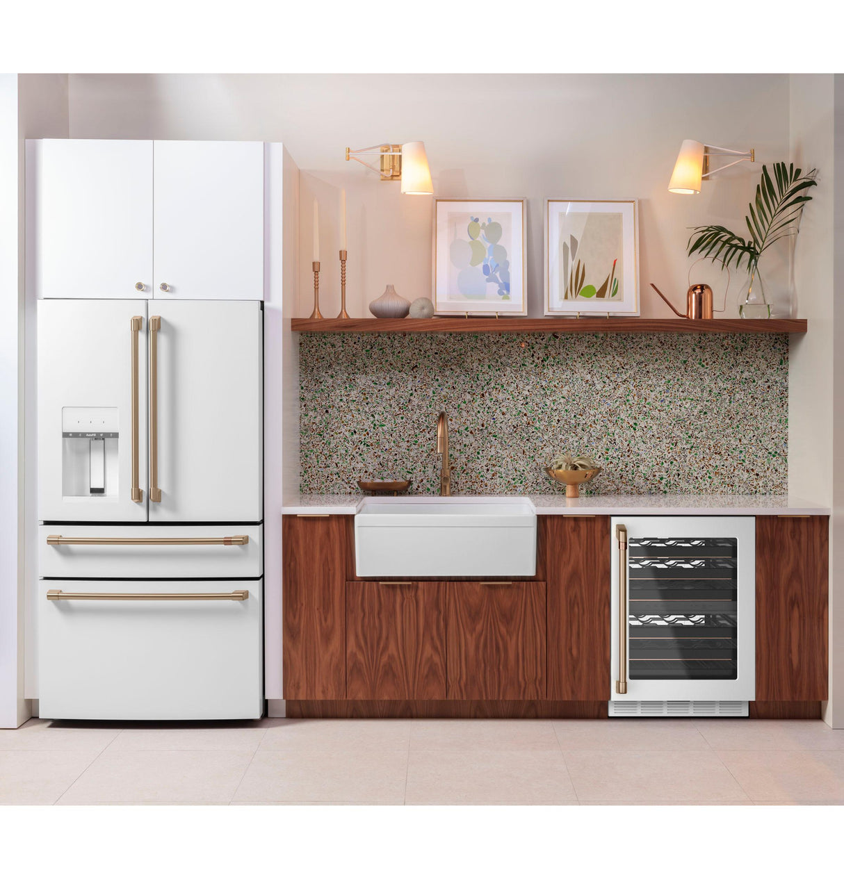 Caf(eback)(TM) ENERGY STAR(R) 27.8 Cu. Ft. Smart 4-Door French-Door Refrigerator - (CVE28DP4NW2)