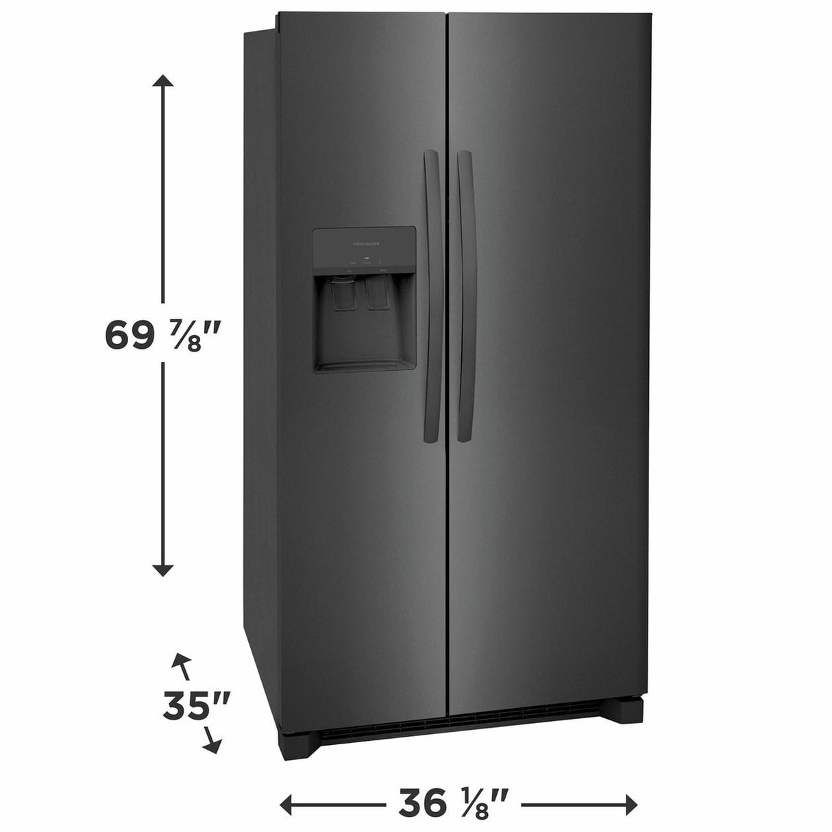 Frigidaire 25.6 Cu. Ft. 36" Standard Depth Side by Side Refrigerator - (FRSS2623AD)