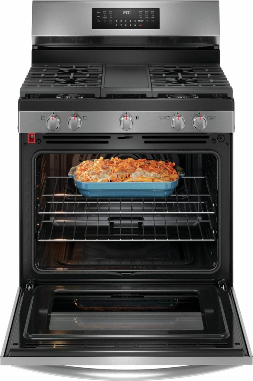 Frigidaire Gallery 30" Rear Control Gas Range with Total Convection - (GCRG3060BF)