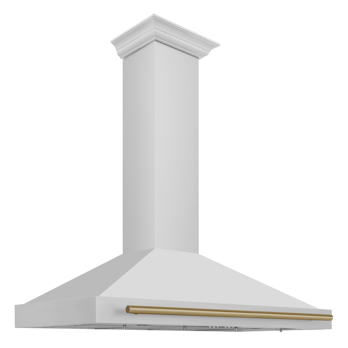 ZLINE 48 in. Autograph Edition Convertible Stainless Steel Range Hood with Stainless Steel Shell [Color: Champagne Bronze Accents] - (KB4STZ48CB)