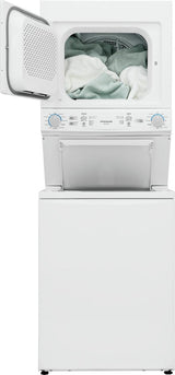 Frigidaire Electric Long Vent Stacked Laundry Center - 3.9 Cu. Ft Washer and 5.5 Cu. Ft. Dryer - (FLCE7523AW)