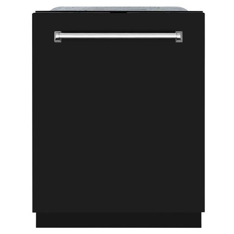 ZLINE 24" Monument Series 3rd Rack Top Touch Control Dishwasher with Stainless Steel Tub, 45dBa (DWMT-24) [Color: Black Matte] - (DWMTBLM24)