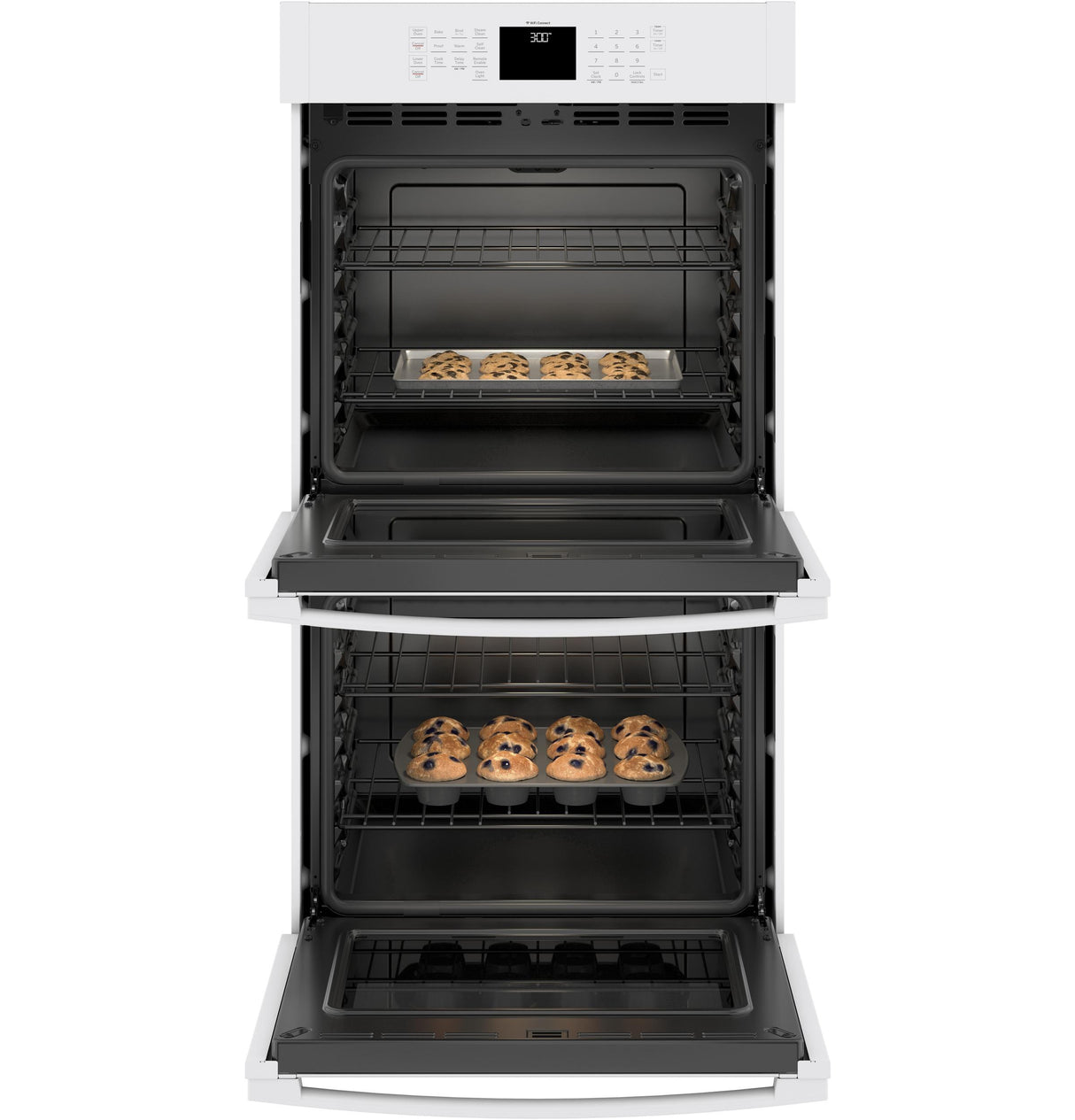 GE(R) 27" Smart Built-In Double Wall Oven - (JKD3000DNWW)