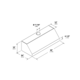 48" PRO WALL-MOUNT HOOD - (F6PH48DS1)