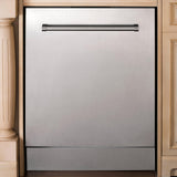 ZLINE 24 in. Top Control Dishwasher with Stainless Steel Tub and Traditional Style Handle, 52dBa (DW-24) [Color: DuraSnow Stainless Steel] - (DWSNH24)