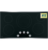 GE(R) 36" Built-In Knob Control Electric Cooktop - (JP3036SLSS)