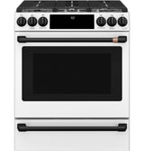 Caf(eback)(TM) 30" Smart Slide-In, Front-Control, Gas Range with Convection Oven - (CGS700P4MW2)