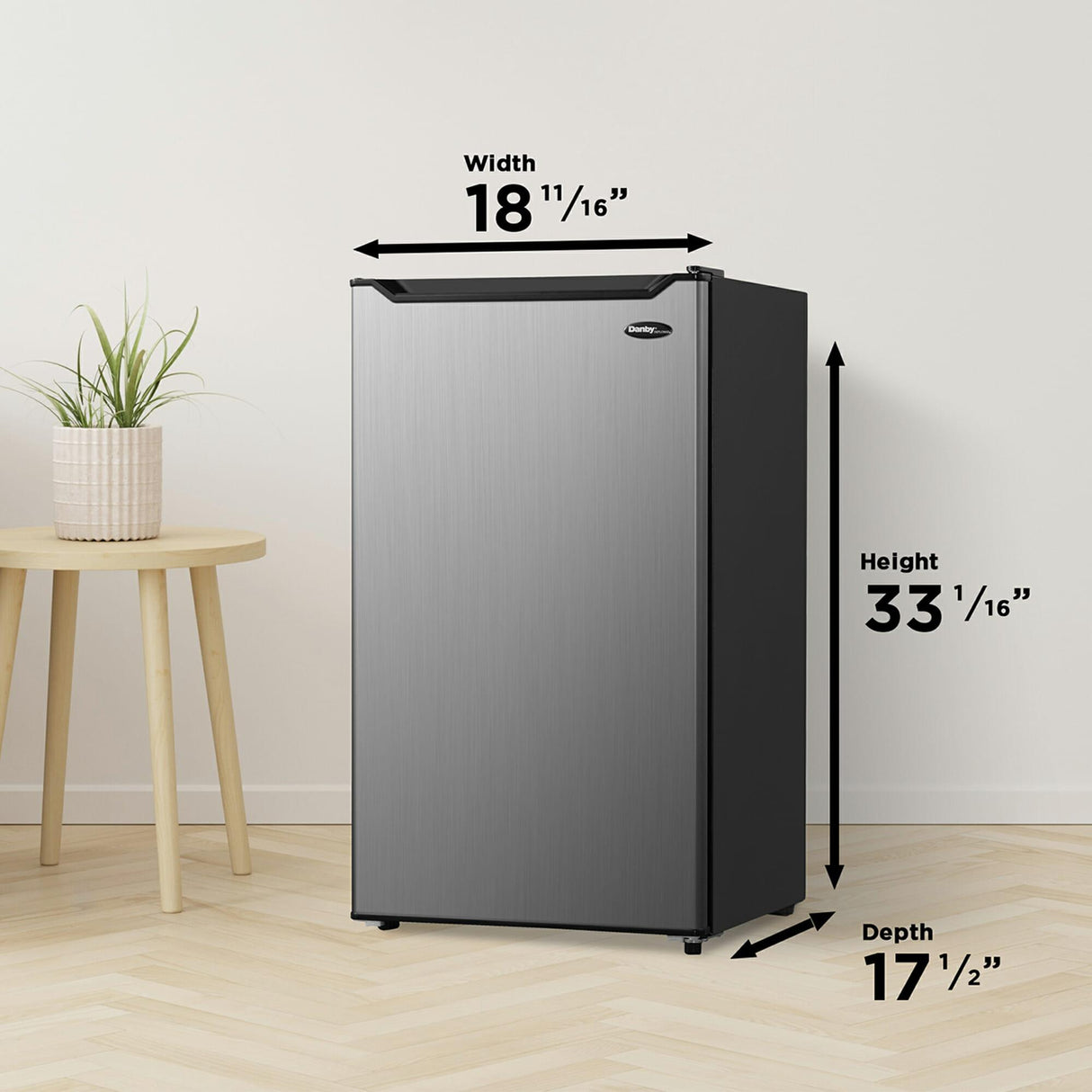 Danby 3.2 cu. ft. Compact Fridge in Stainless Steel - (DAR032B2SLM)