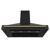 ZLINE 48 in. Autograph Edition Black Stainless Steel Range Hood with Handle (BS655Z-48) [Color: Champagne Bronze] - (BS655Z48CB)