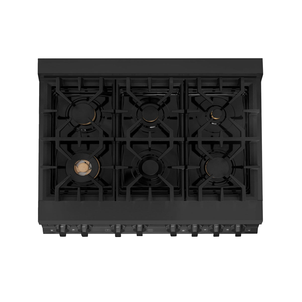 ZLINE 36 in. Black Stainless 4.6 cu.ft. 6 Gas Burner/Electric Oven Range (RAB-BR-36) - (RABBR36)