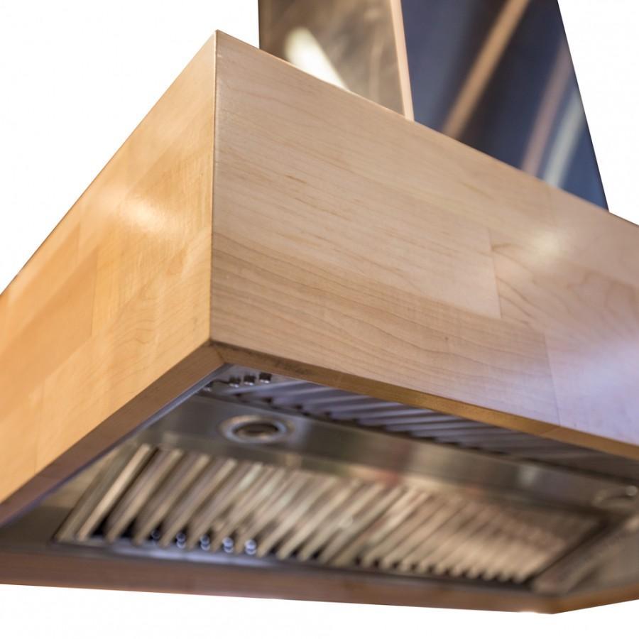 ZLINE Designer Series Wooden Wall Mount Range Hood in Butcher Block (681M) - (681M36)