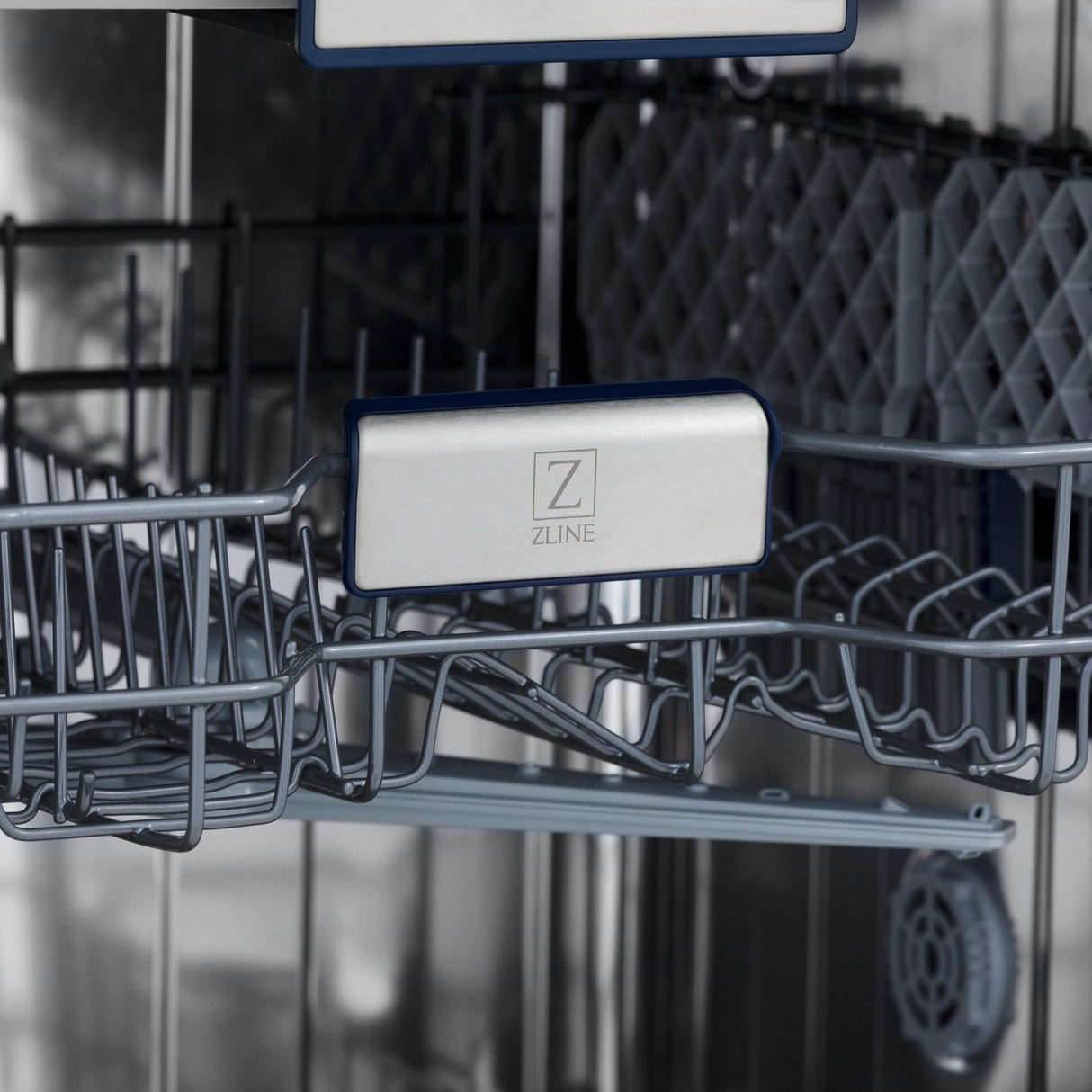 ZLINE 24" Tallac Series 3rd Rack Dishwasher with Traditional Handle, 51dBa (DWV-24) [Color: Blue Gloss] - (DWVBG24)