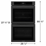 Frigidaire 30" Double Electric Wall Oven with Fan Convection - (FCWD3027AB)