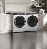 GE(R) ENERGY STAR(R) 7.8 cu. ft. Capacity Smart Front Load Electric Dryer with Steam and Sanitize Cycle - (GFD85ESSNWW)