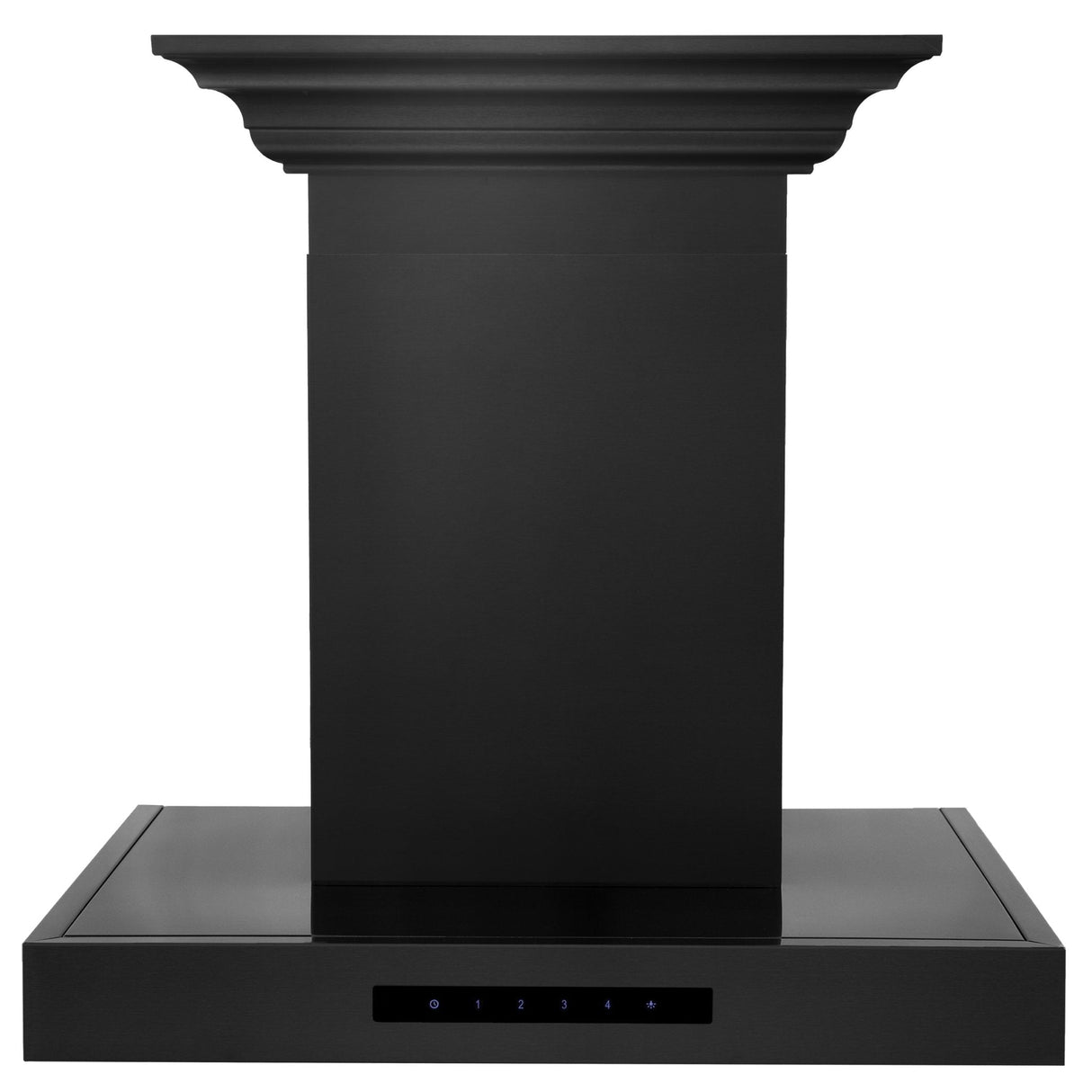 ZLINE Convertible Vent Wall Mount Range Hood in Black Stainless Steel with Crown Molding (BSKENCRN) - (BSKENCRN30)