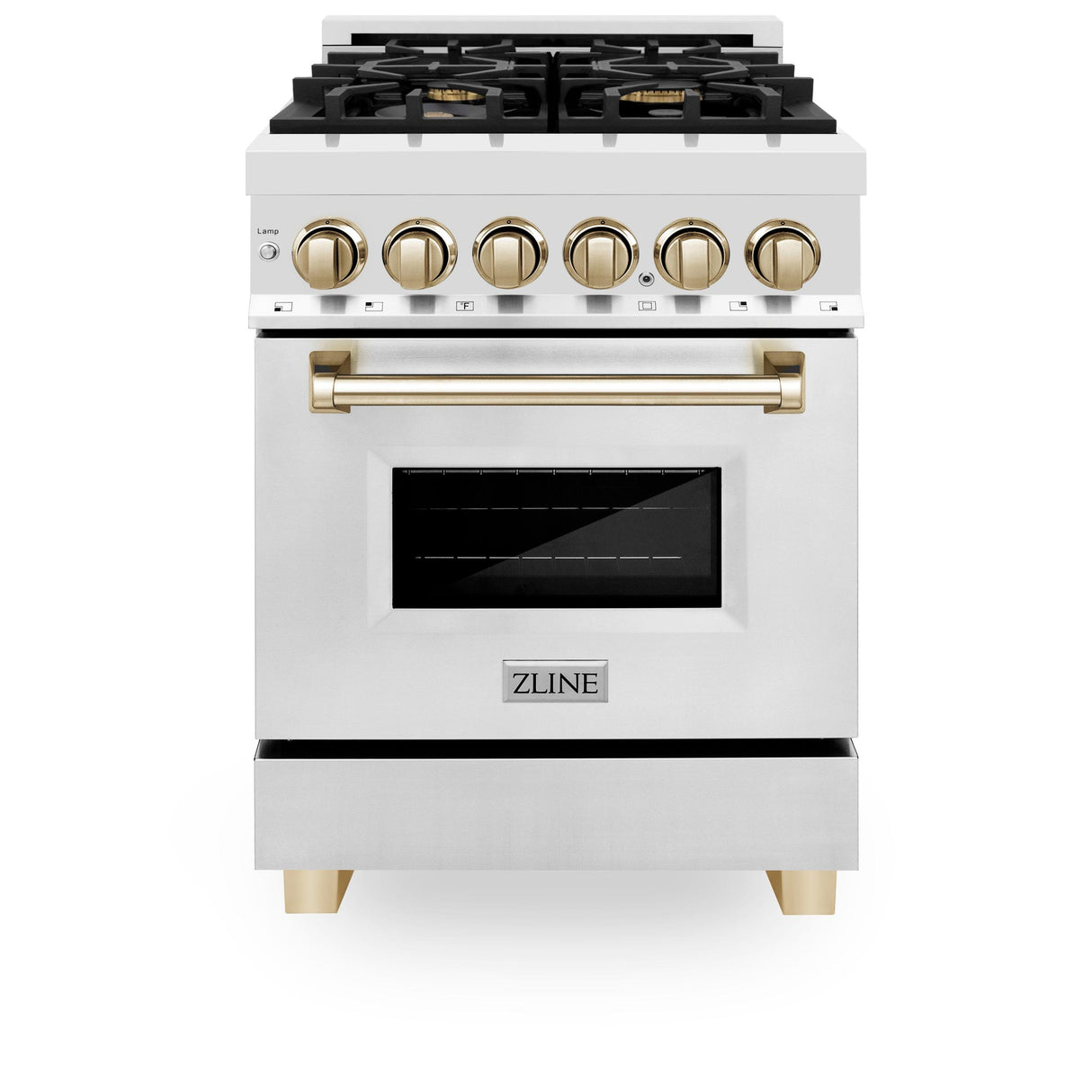 ZLINE Autograph Edition 30" 4.0 cu. ft. Dual Fuel Range with Gas Stove and Electric Oven in Stainless Steel with Accents (RAZ-30) [Color: Gold] - (RAZ30G)