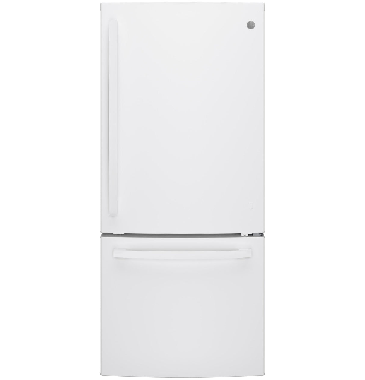 GE(R) ENERGY STAR(R) 21.0 Cu. Ft. Bottom-Freezer Refrigerator - (GDE21EGKWW)