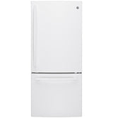 GE(R) ENERGY STAR(R) 21.0 Cu. Ft. Bottom-Freezer Refrigerator - (GDE21EGKWW)