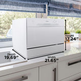 Danby 6 Place Setting Countertop Dishwasher in White - (DDW621WDB)