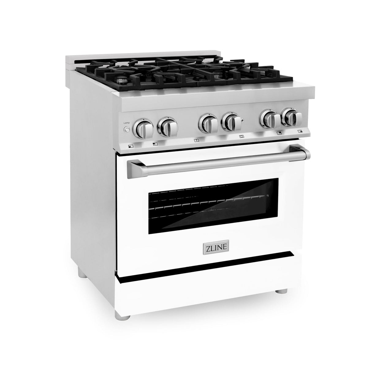 ZLINE 30 in. Dual Fuel Range with Gas Stove and Electric Oven in Stainless Steel (RA30) [Color: White Matte] - (RAWM30)