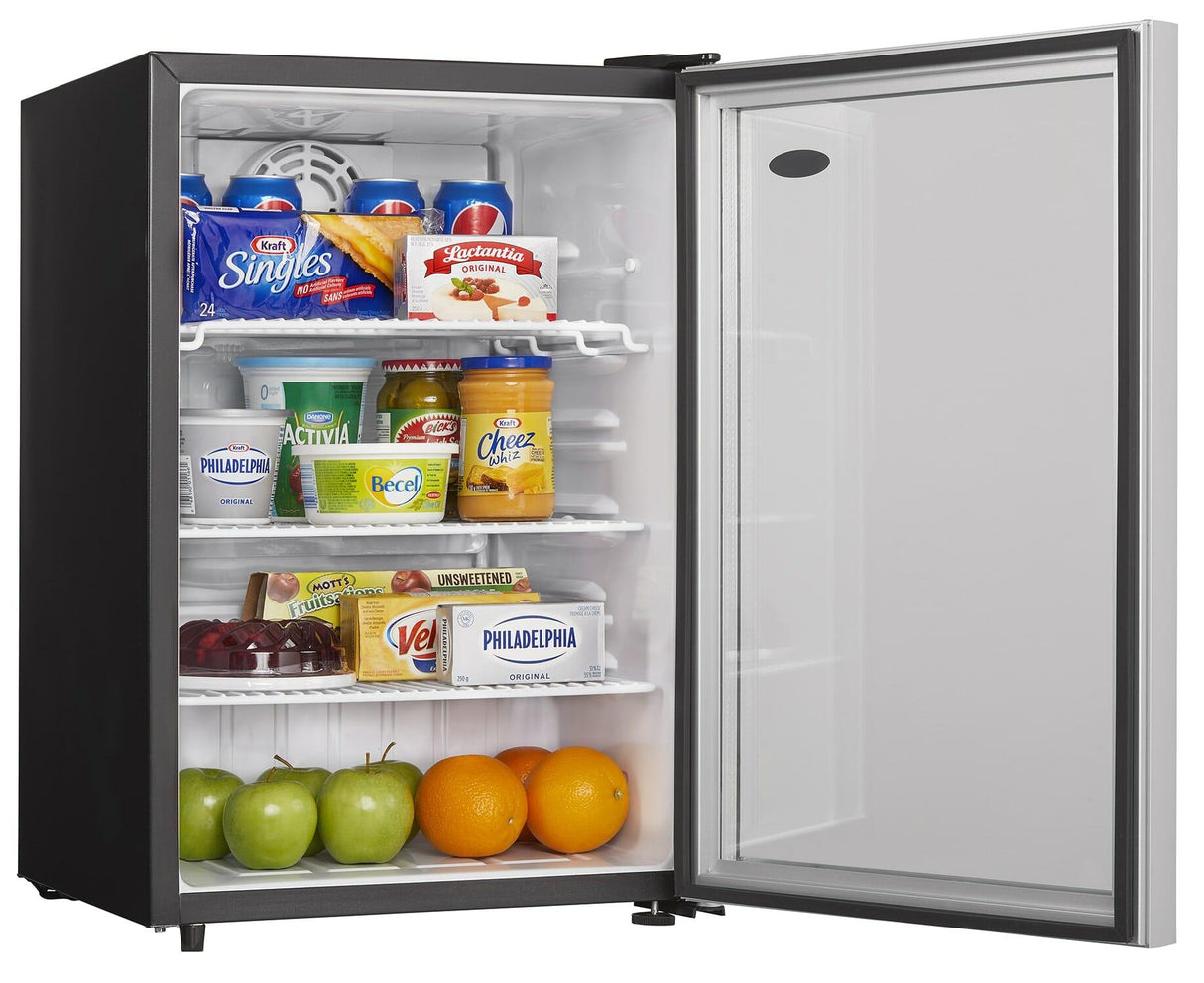 Danby 2.6 cu. ft. Compact Glass Door Fridge in Platinum - (DAG026A2BDB)