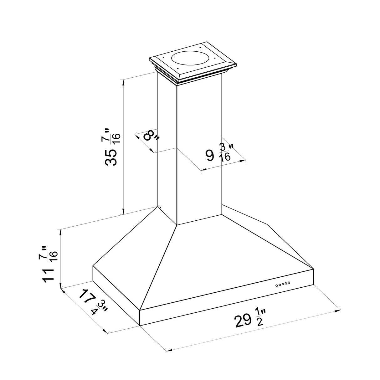 ZLINE Wall Mount Range Hood in DuraSnow Stainless Steel (8KL3S) - (8KL3S36)