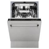 ZLINE 18" Tallac Series 3rd Rack Top Control Dishwasher with Traditional Handle, 51dBa [Color: DuraSnow Stainless Steel] - (DWVSN18)