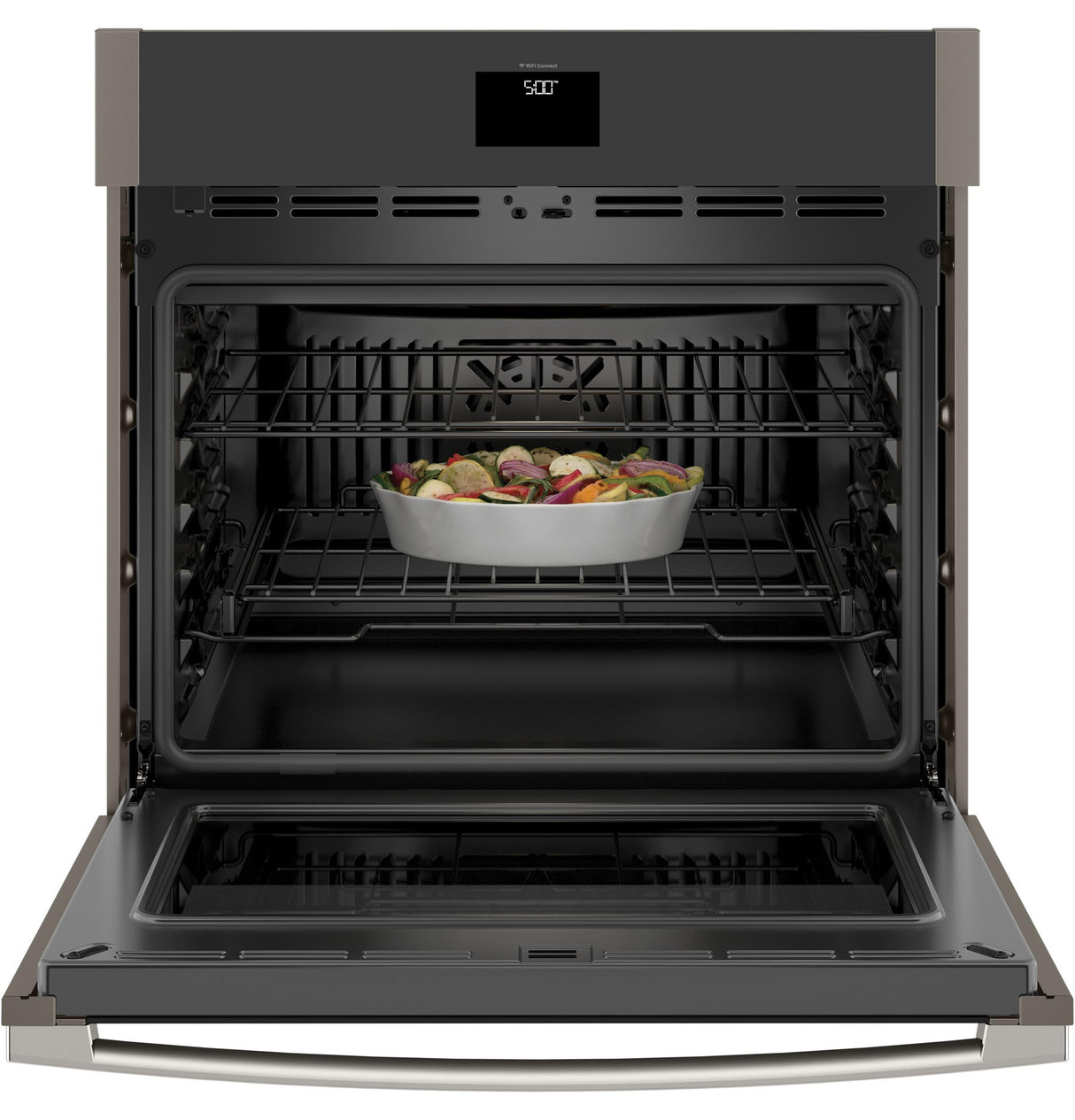 GE(R) 30" Smart Built-In Self-Clean Convection Single Wall Oven with Never Scrub Racks - (JTS5000ENES)