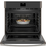 GE(R) 30" Smart Built-In Self-Clean Convection Single Wall Oven with Never Scrub Racks - (JTS5000ENES)