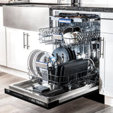 ZLINE 24" Tallac Series 3rd Rack Dishwasher with Traditional Handle, 51dBa (DWV-24) [Color: Black Matte] - (DWVBLM24)