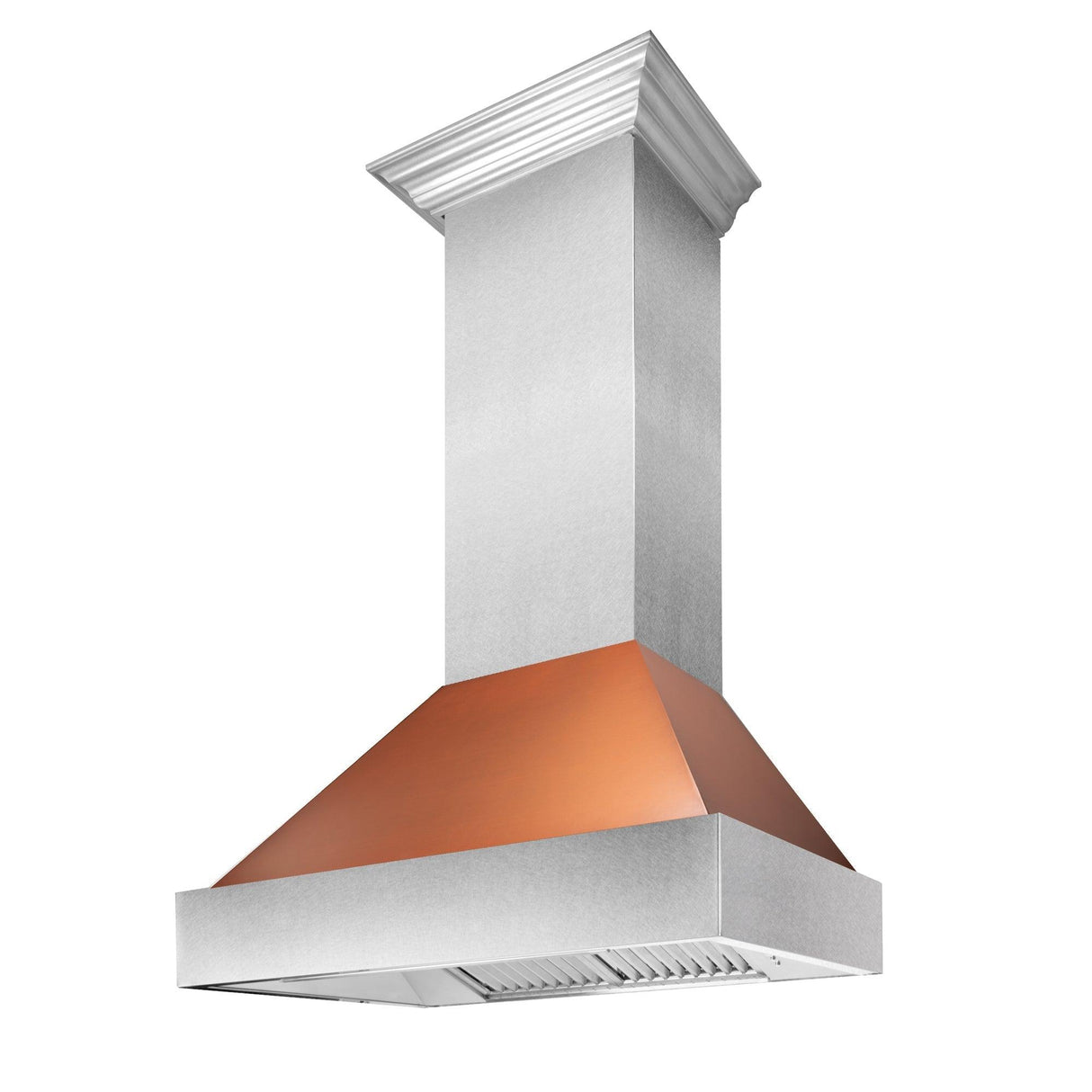 ZLINE Ducted DuraSnow Stainless Steel Range Hood with Copper Shell (8654C) - (8654C30)