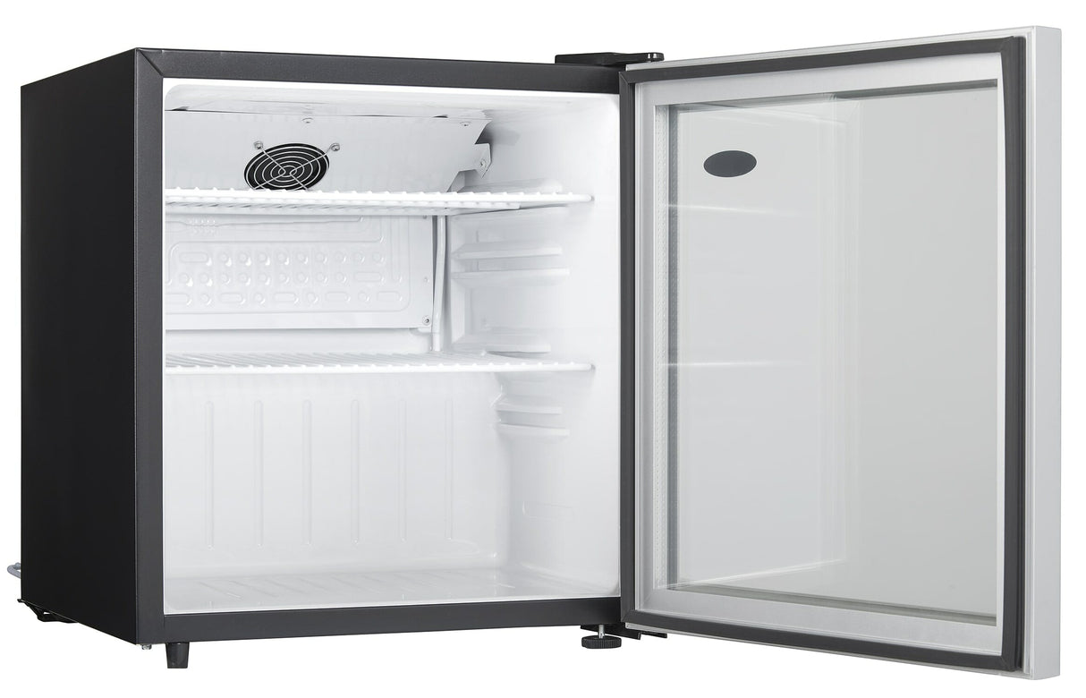 Danby 1.6 cu. ft. Compact Glass Door Fridge in Platinum - (DAG016A2BDB)