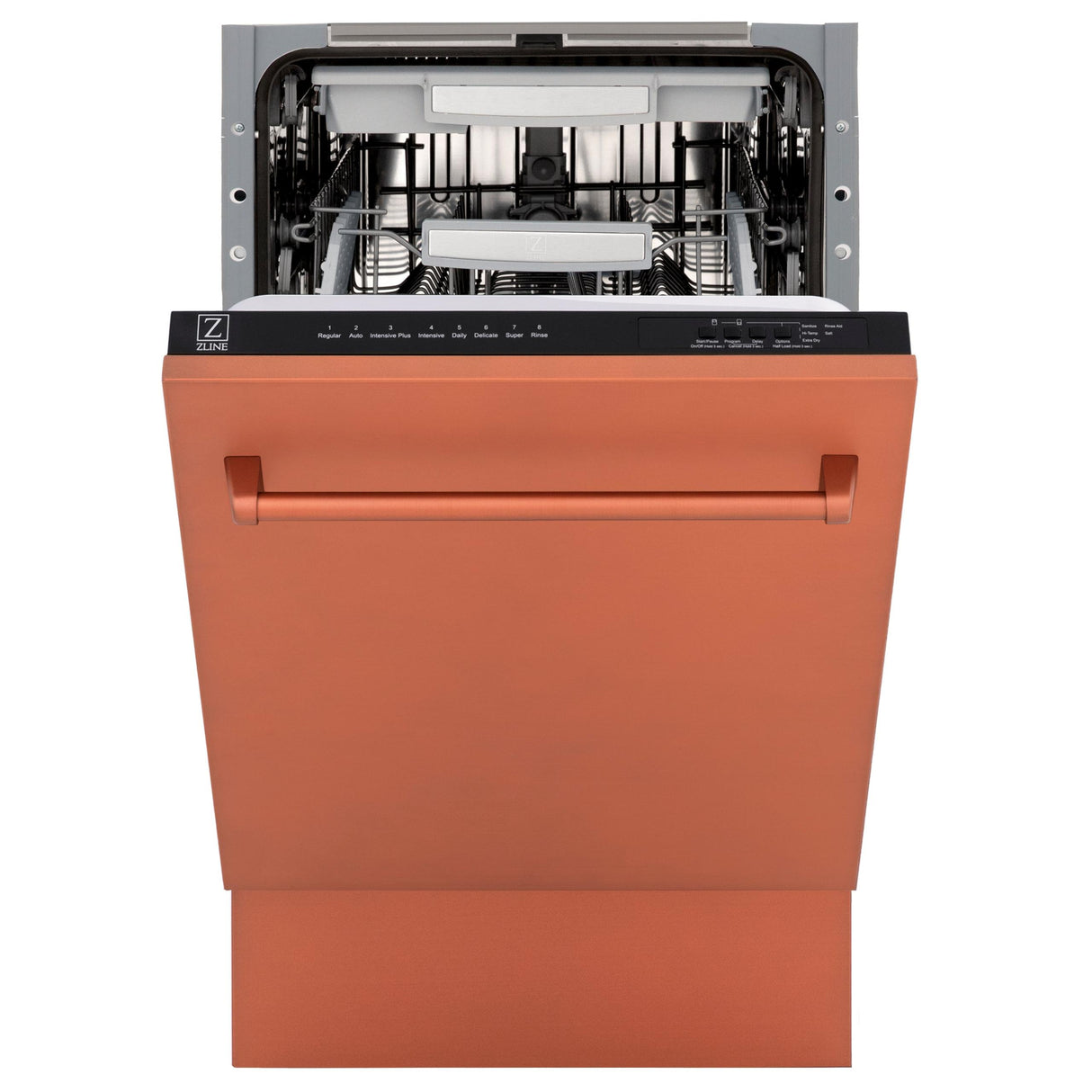 ZLINE 18" Tallac Series 3rd Rack Top Control Dishwasher with Traditional Handle, 51dBa [Color: Copper] - (DWVC18)