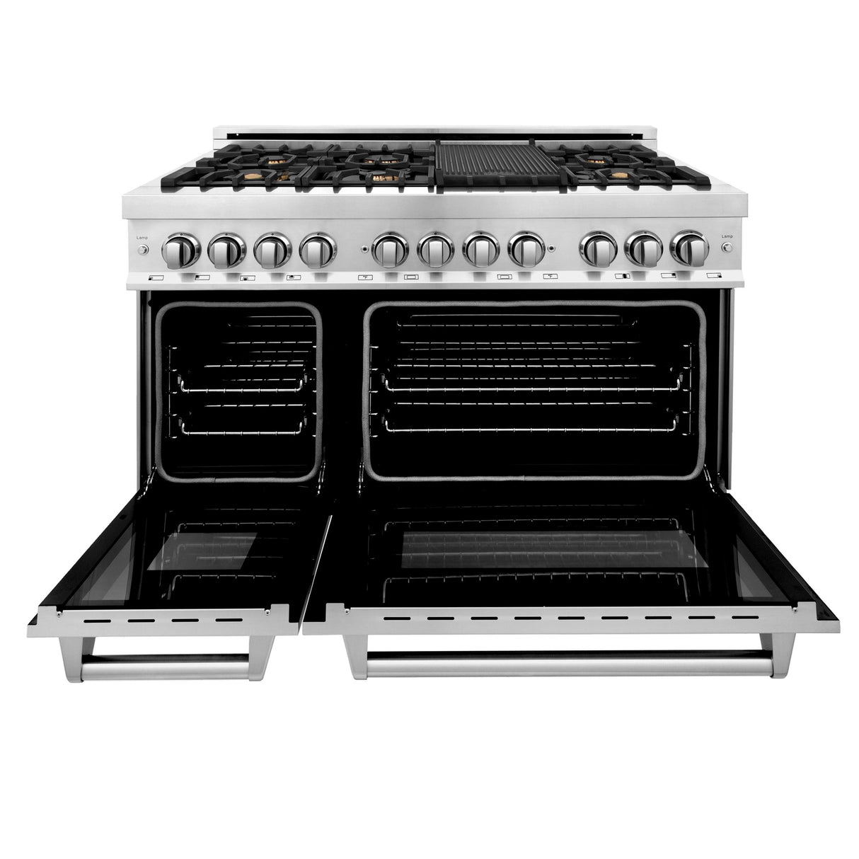 ZLINE 48 in. Dual Fuel Range with Gas Stove and Electric Oven in Stainless Steel (RA48) [Color: DuraSnow Stainless Steel] - (RASN48)