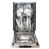 ZLINE 18 in. Compact Top Control Dishwasher with Stainless Steel Tub and Modern Style Handle, 52 dBa (DW-18) [Color: White Matte] - (DWWMH18)