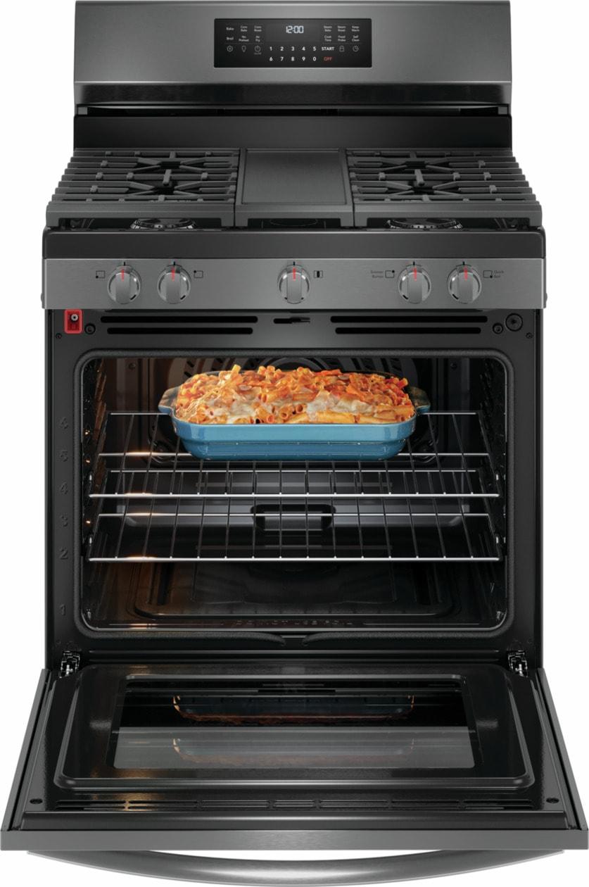 Frigidaire Gallery 30" Rear Control Gas Range with Total Convection - (GCRG3060BD)