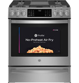 GE Profile(TM) 30" Smart Slide-In Front-Control Gas Fingerprint Resistant Range with No Preheat Air Fry - (PGS930YPFS)